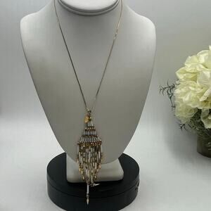 Gas Bijoux Ulla glass rocaille Beaded Dangle Earring Now Pensant Chain Necklace